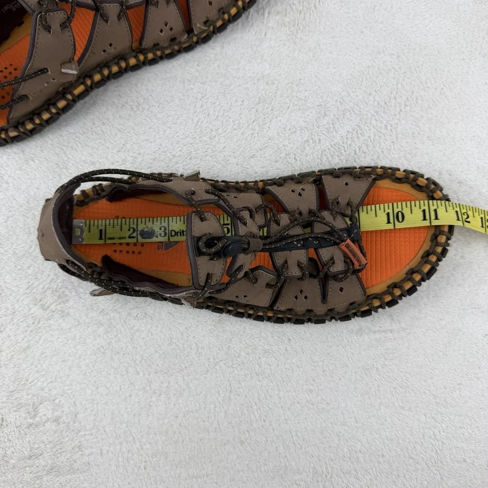 RARE! Vintage Nike ACG Considered Cooper Canyon Brown Leather‎ Sandals Sz 11-EUC
